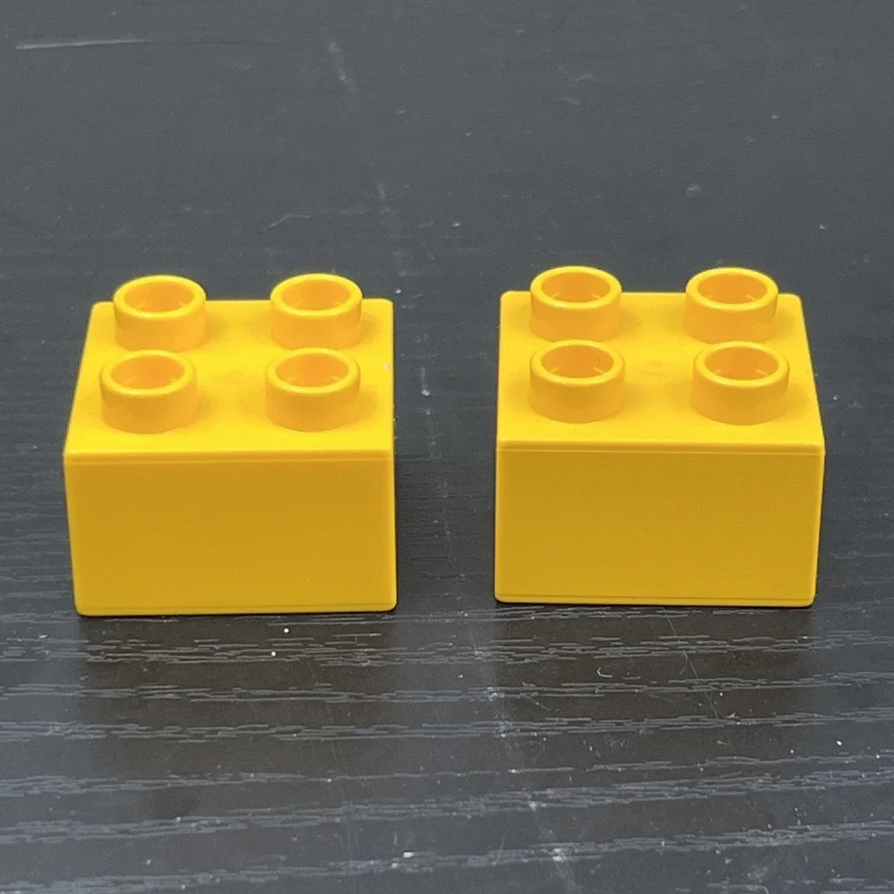LEGO DUPLO Yellow Pumpkin Bricks Halloween Fall 2x2 Lot of 2 Genuine Parts